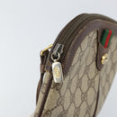 GUCCI GG Supreme Web Sherry Line Bag PVC Beige Gold 904 02 047 Auth 171964-15