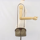 GUCCI GG Supreme Web Sherry Line Bag PVC Beige Gold 904 02 047 Auth 171964-23