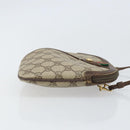 GUCCI GG Supreme Web Sherry Line Bag PVC Beige Gold 904 02 047 Auth 171964-4