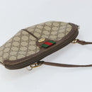 GUCCI GG Supreme Web Sherry Line Bag PVC Beige Gold 904 02 047 Auth 171964-6