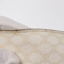 CELINE Macadam Canvas Shoulder Bag PVC Leather White Gold Auth 171965-17