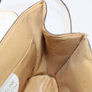 CELINE Macadam Canvas Shoulder Bag PVC Leather White Gold Auth 171965-20