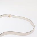 CELINE Macadam Canvas Shoulder Bag PVC Leather White Gold Auth 171965-8