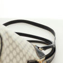CELINE Macadam Canvas Hand Bag PVC Leather 2way White Gold Auth 171966A-10