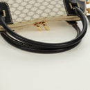 CELINE Macadam Canvas Hand Bag PVC Leather 2way White Gold Auth 171966A-7