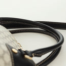 CELINE Macadam Canvas Hand Bag PVC Leather 2way White Gold Auth 171966A-8