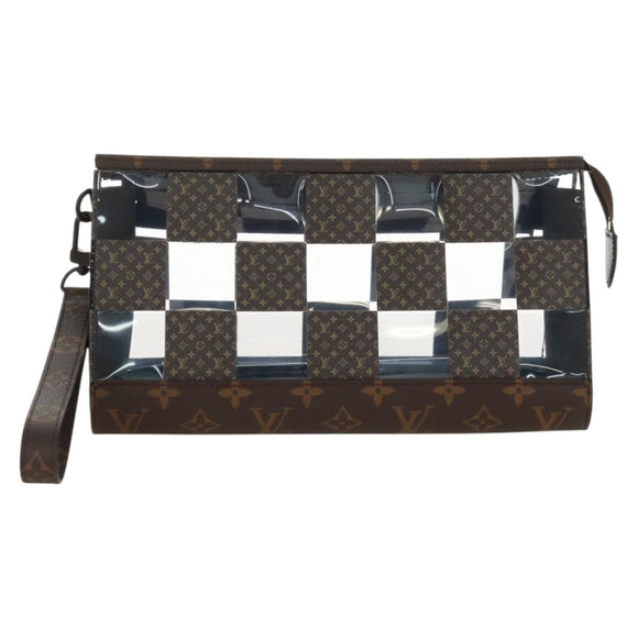 LOUIS VUITTON Monogram Chess Stand Pouch M81588 LV Auth 171970M