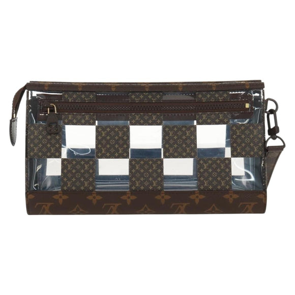 LOUIS VUITTON Monogram Chess Stand Pouch M81588 LV Auth 171970M