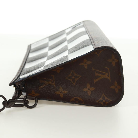 LOUIS VUITTON Monogram Chess Stand Pouch M81588 LV Auth 171970M