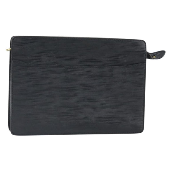 LOUIS VUITTON Epi Pochette Homme Clutch Bag Black M52522 LV Auth 171980