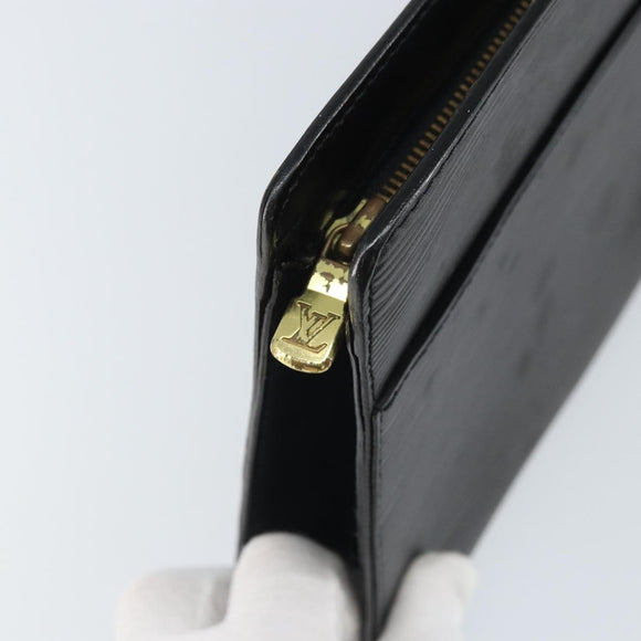 LOUIS VUITTON Epi Pochette Homme Clutch Bag Black M52522 LV Auth 171980