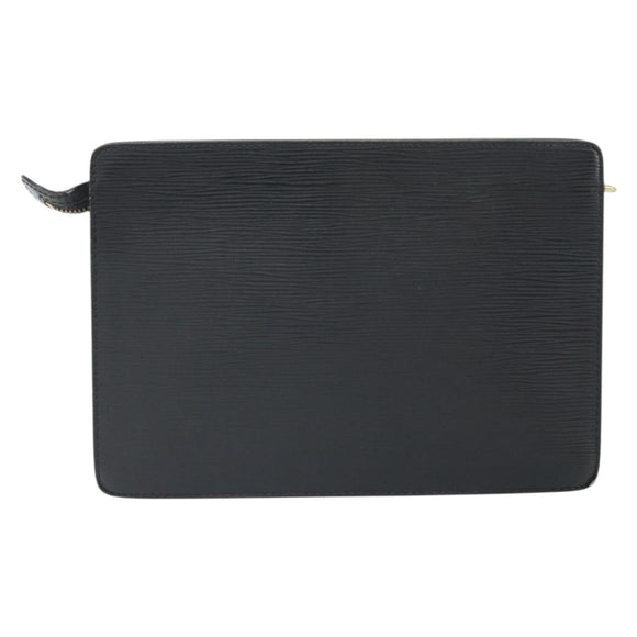 LOUIS VUITTON Epi Pochette Homme Clutch Bag Black M52522 LV Auth 171980