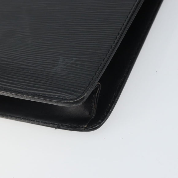 LOUIS VUITTON Epi Pochette Homme Clutch Bag Black M52522 LV Auth 171980