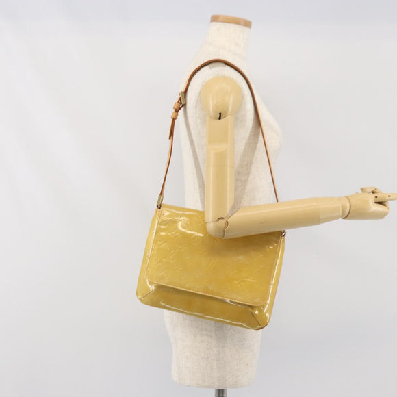 LOUIS VUITTON Monogram Vernis Thompson Street Bag Beige M91301 LV Auth 171983