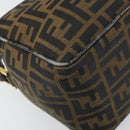 FENDI Zucca Canvas Schultertasche Schwarz Braun Auth 171985-17