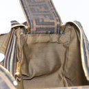 FENDI Zucca Canvas Schultertasche Schwarz Braun Auth 171985-20
