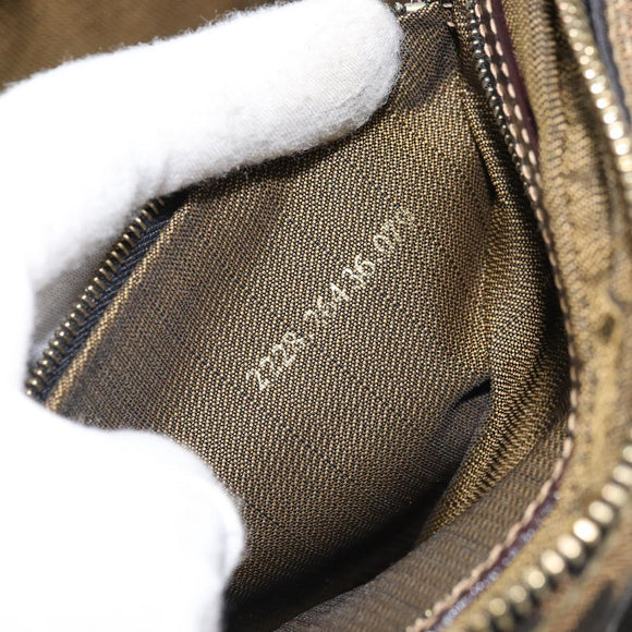 FENDI Zucca Canvas Schultertasche Schwarz Braun Auth 171985