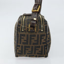 FENDI Zucca Canvas Schultertasche Schwarz Braun Auth 171985-3