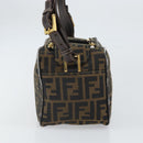FENDI Zucca Canvas Schultertasche Schwarz Braun Auth 171985-4