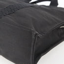 HERMES Her Line Tote MM Hand Bag Canvas Gray Silver Auth 171986-10
