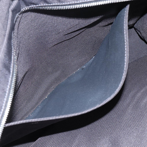 HERMES Her Line Tote MM Hand Bag Canvas Gray Silver Auth 171986