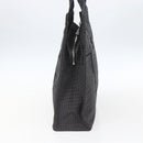 HERMES Her Line Tote MM Hand Bag Canvas Gray Silver Auth 171986-4