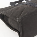 HERMES Her Line Tote MM Hand Bag Canvas Gray Silver Auth 171988-11