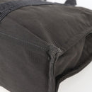 HERMES Her Line Tote MM Hand Bag Canvas Gray Silver Auth 171988-12