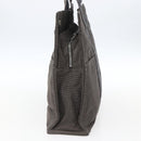 HERMES Her Line Tote MM Hand Bag Canvas Gray Silver Auth 171988-5