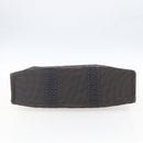 HERMES Her Line Tote MM Hand Bag Canvas Gray Silver Auth 171988-9