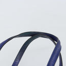 CELINE Hand Bag Leather Blue Gold Auth 171994-8