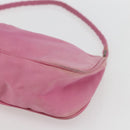 PRADA Accessory Pouch Nylon Pink Silver Auth 171998-14