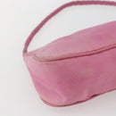 PRADA Accessory Pouch Nylon Pink Silver Auth 171998-15