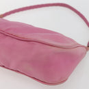 PRADA Accessory Pouch Nylon Pink Silver Auth 171998-16