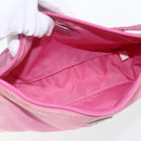 PRADA Accessory Pouch Nylon Pink Silver Auth 171998-11