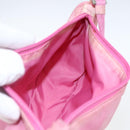 PRADA Accessory Pouch Nylon Pink Silver Auth 171998-20