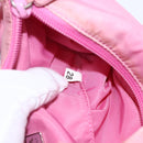 PRADA Accessory Pouch Nylon Pink Silver Auth 171998-12