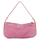 PRADA Accessory Pouch Nylon Pink Silver Auth 171998-2