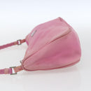PRADA Accessory Pouch Nylon Pink Silver Auth 171998-3