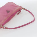 PRADA Accessory Pouch Nylon Pink Silver Auth 171998-7
