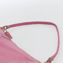 PRADA Accessory Pouch Nylon Pink Silver Auth 171998-8