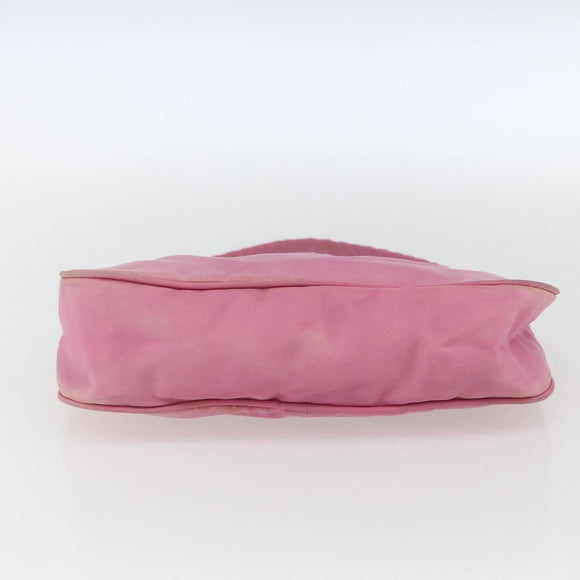 PRADA Accessory Pouch Nylon Pink Silver Auth 171998