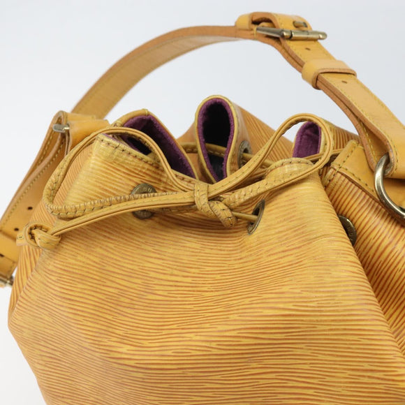 LOUIS VUITTON Epi Petit Noe Shoulder Bag Yellow M44109 LV Auth 171999