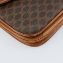 CELINE Macadam Canvas Shoulder Bag PVC Leather Brown Gold Auth 172001-11