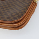 CELINE Macadam Canvas Shoulder Bag PVC Leather Brown Gold Auth 172001-12