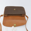 CELINE Macadam Canvas Shoulder Bag PVC Leather Brown Gold Auth 172001-15