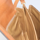 CELINE Macadam Canvas Shoulder Bag PVC Leather Brown Gold Auth 172001-18