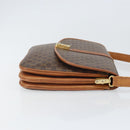 CELINE Macadam Canvas Shoulder Bag PVC Leather Brown Gold Auth 172001-4