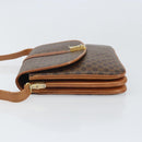CELINE Macadam Canvas Shoulder Bag PVC Leather Brown Gold Auth 172001-5
