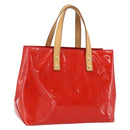 LOUIS VUITTON Monogram Vernis Reade PM Hand Bag Red Rouge M91088 LV Auth 172005-1